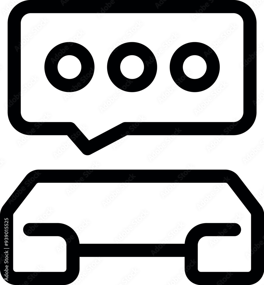 Simple vector icon of a chat message notification appearing over a smartphone Simple vector icon of a chat message notification appearing over a smartphone