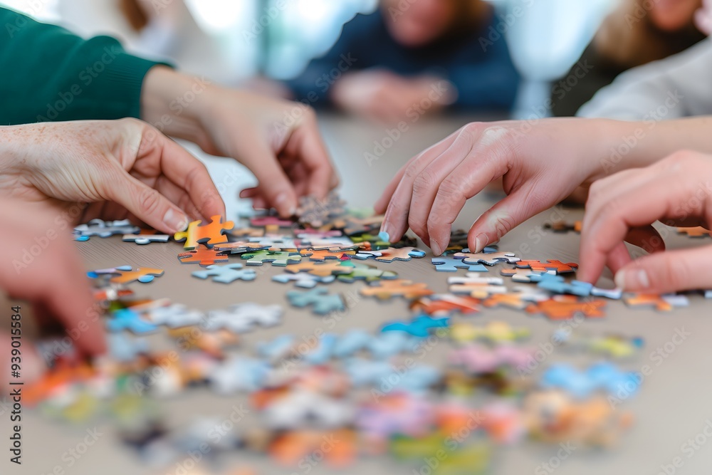 hand holding puzzle piece hand holding puzzle piece