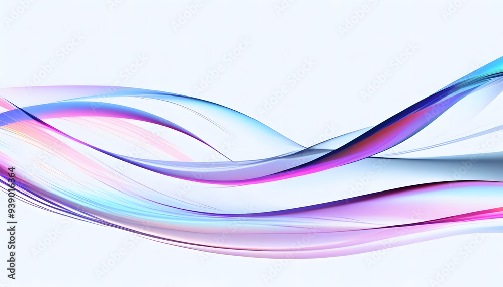 Naklejka premium Elegant Abstract Smoke Shape with Soft Gradient Waves in Pastel Colors. Fluid Design Background