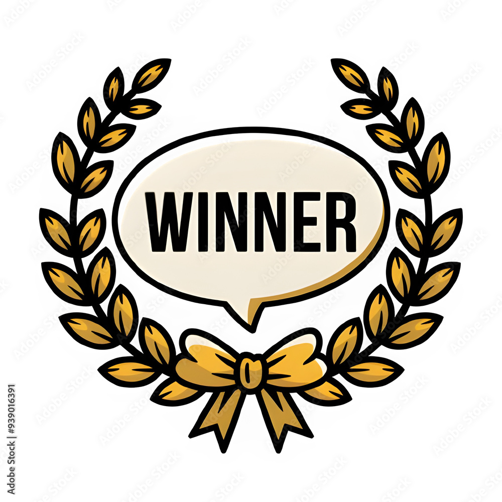 Golden winner's wreath of leaves on transparent background. Transparent Golden winner's wreath of leaves on transparent background. Transparent