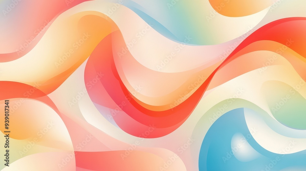 A colorful, abstract background with a blue and orange swirl