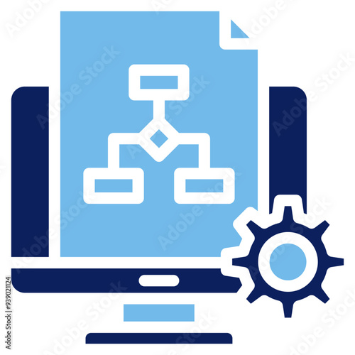 Algorithm icon vector illustration symbol background