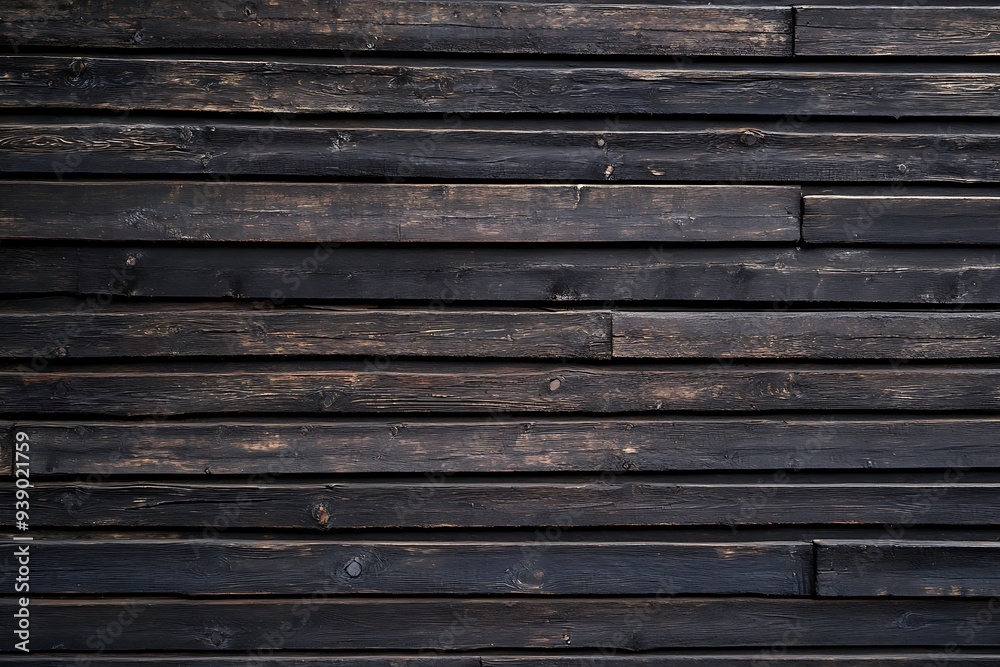 Dark Weathered Horizontal Wood Grain Texture Background Dark Weathered Horizontal Wood Grain Texture Background