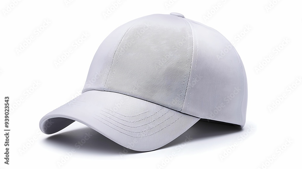 A sports cap with an adjustable strap blank front panel perfect for custom printing isolated on a white background copy space for text