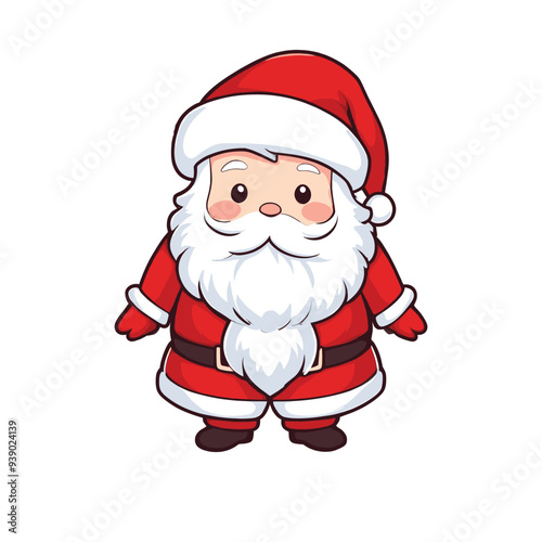 Cheerful Santa Claus with Classic Attire