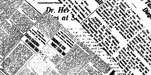 Rough vector background abstract grunge texture old vintage newspaper. Vector white and black newspaper paper grunge pattern old aged texture.