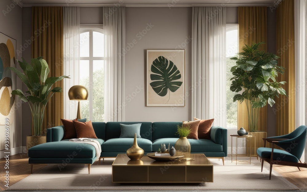 Model interior design of living room (3D Render) Model interior design of living room (3D Render)
