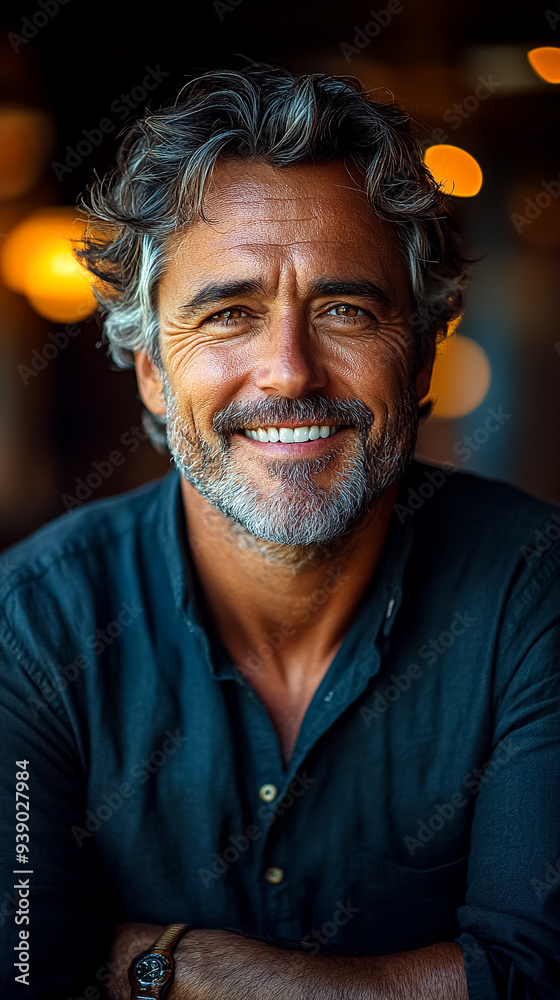 A man with a big smile on his face A man with a big smile on his face