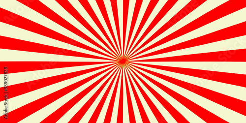 Sunray effect background with contrasting coloured.alternating rays  radiate outward, creating a dynamic, energetic pattern.