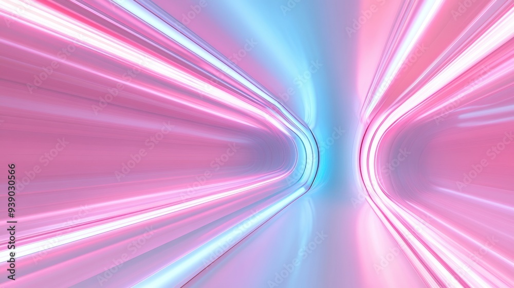 A pink and blue light strip with a blue line in the middle A pink and blue light strip with a blue line in the middle