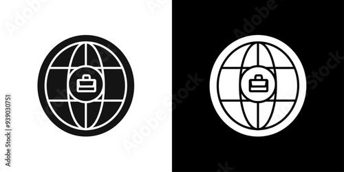 Business expansion icon flat line symbol set.
