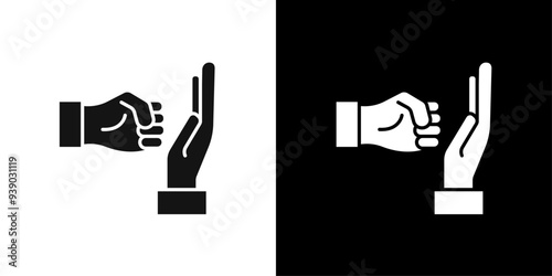 Domestic violence icon flat line symbol set.