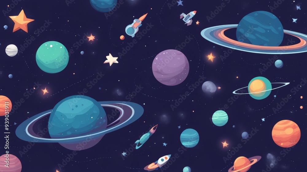 spaceship and planets spaceship and planets