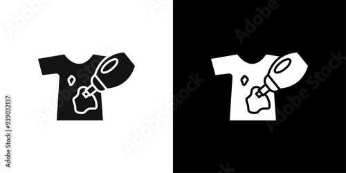 Softener clothes dirt icon flat line symbol set.