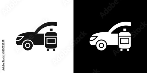 Transfer icon flat line symbol set.
