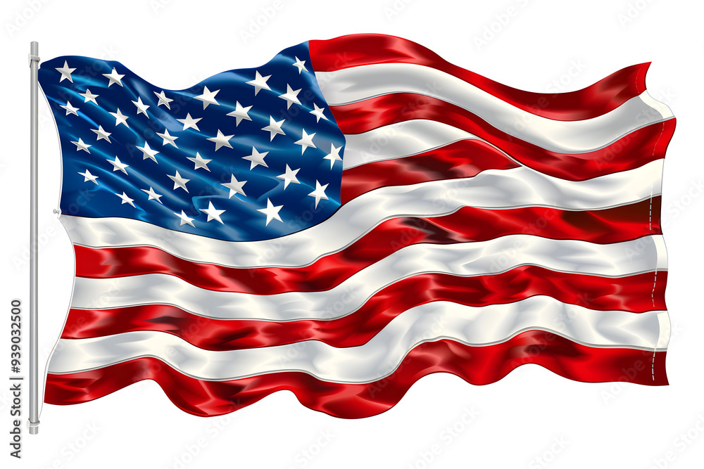 Obraz premium Illustration der amerikanischen Flagge