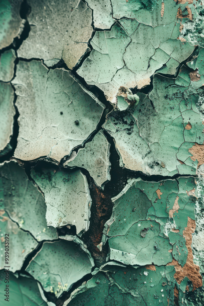Obraz premium Cracked Texture: Elegant Study in Decay