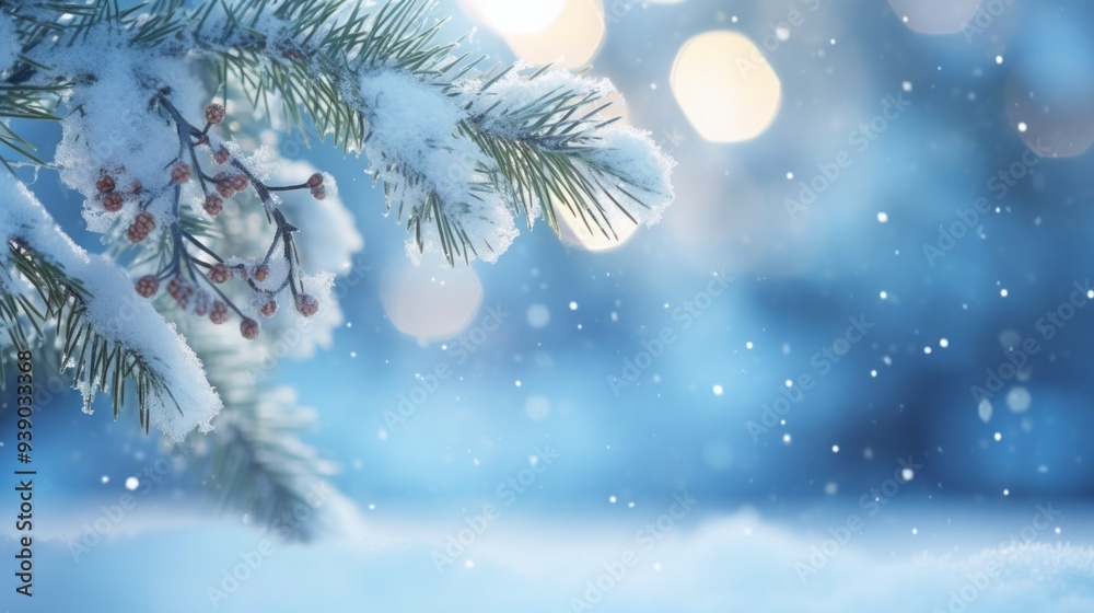 Beautiful winter landscape with snow covered trees. Neural network ai generated art Beautiful winter landscape with snow covered trees. Neural network ai generated art