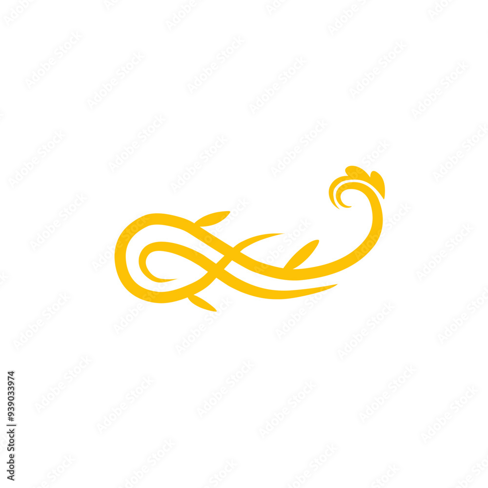 gold flower swirl illustration gold flower swirl illustration