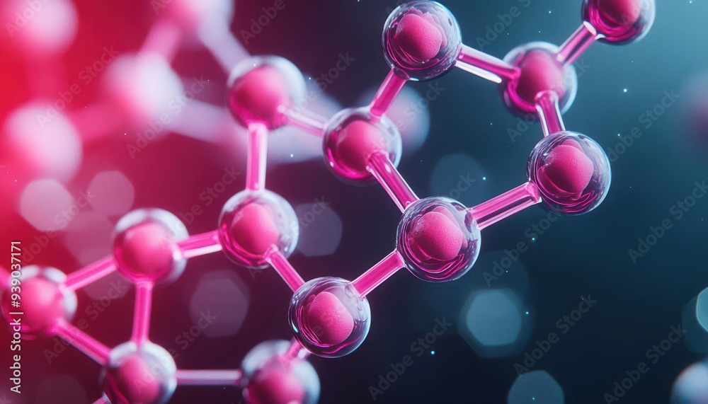 Aspirin molecule in a futuristic digital style Aspirin molecule in a futuristic digital style