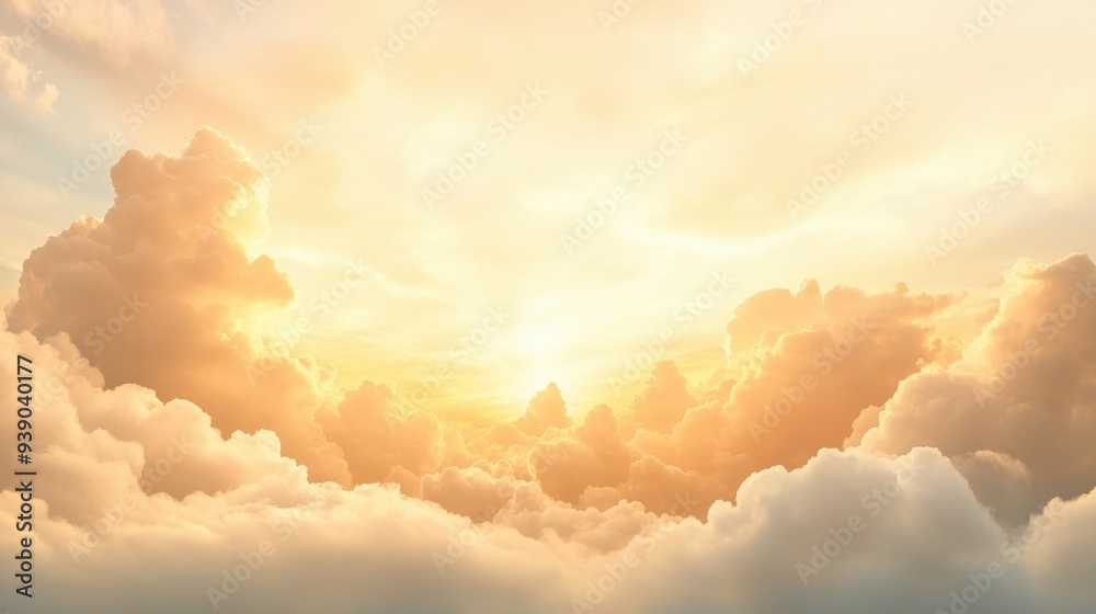 The sky is filled with clouds and the sun is shining brightly The sky is filled with clouds and the sun is shining brightly