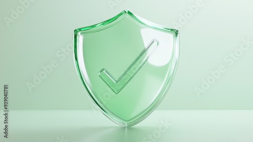 A green shield with a check mark on it