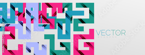 Color bend lines with shadow texture effect. Vector Illustration For Wallpaper, Banner, Background, Card, Book Illustration, landing page