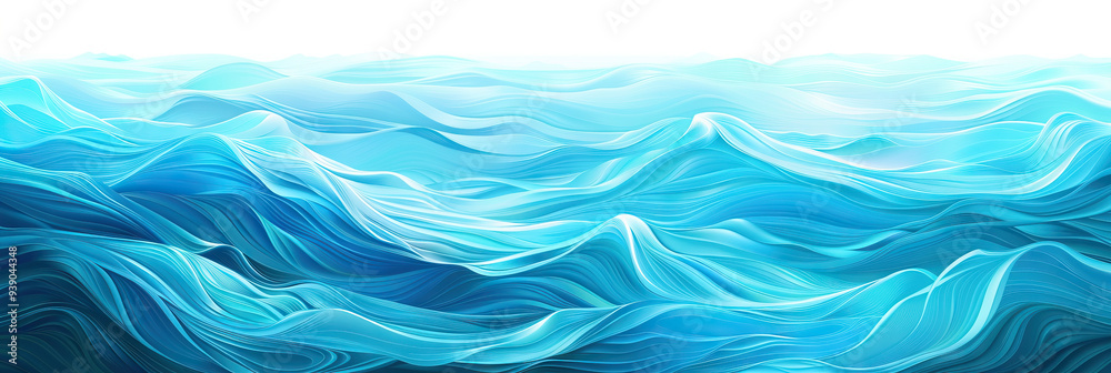 Aqua Blue Waves: Soothing waves of aqua blue, evoking a calming sea atmosphere.