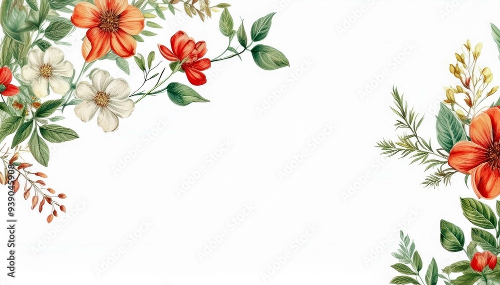 spring flowers frame spring flowers frame