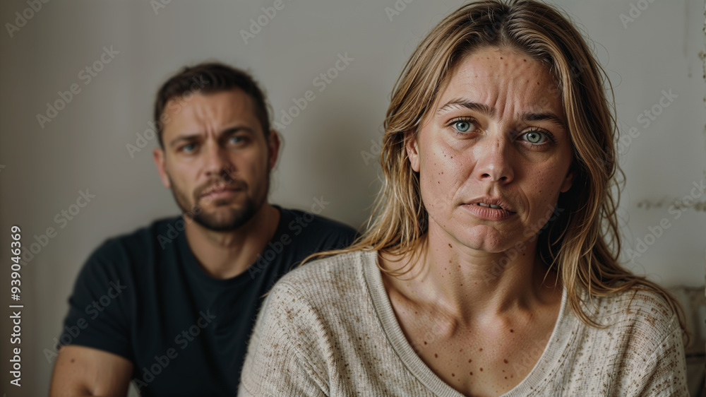 Sad couple - husband and wife unhappy - sadness and depression couples Sad couple - husband and wife unhappy - sadness and depression couples