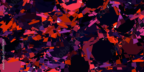 Light Pink, Yellow vector pattern with polygonal shapes.