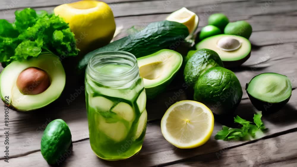 Freshness in a glass A healthy vibrant smoothie Freshness in a glass A healthy vibrant smoothie