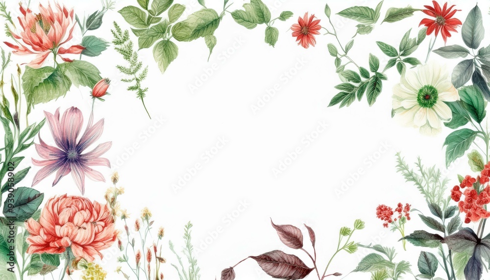 frame with flowers frame with flowers
