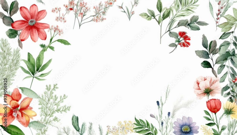 frame with flowers frame with flowers