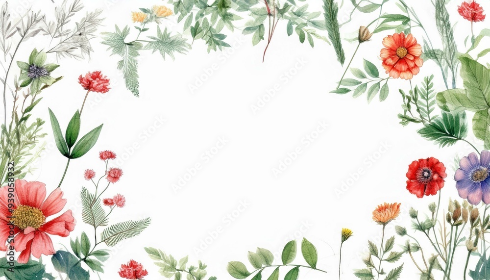 frame with flowers frame with flowers