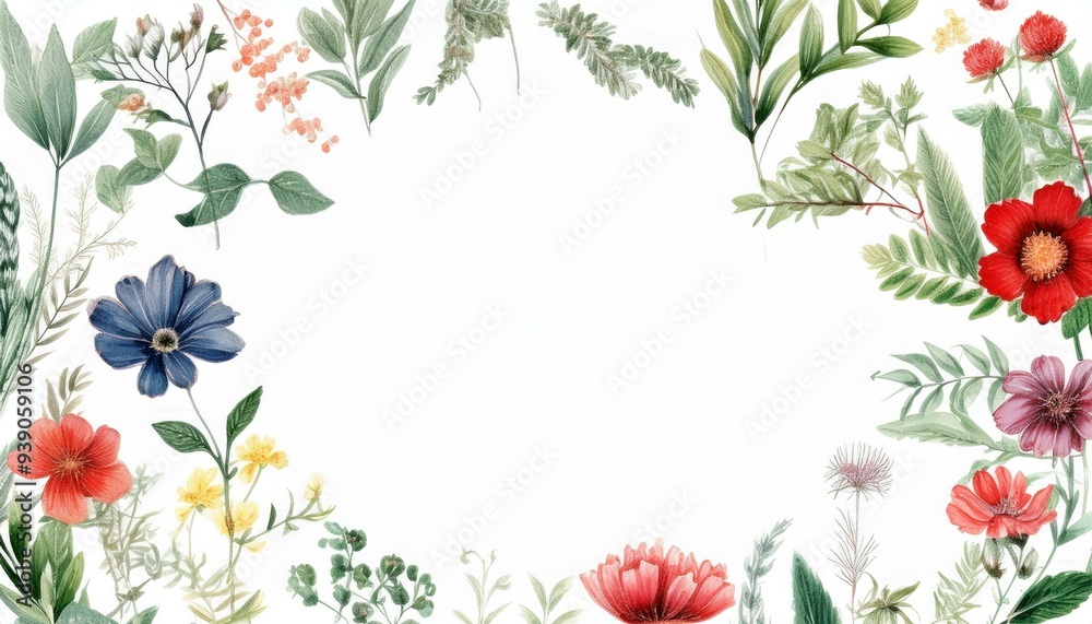 frame with flowers frame with flowers