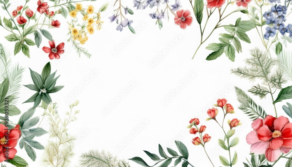 frame with flowers frame with flowers