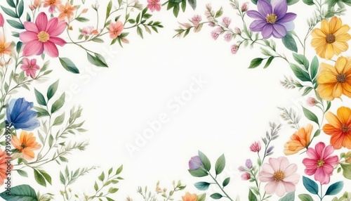 frame of flowers