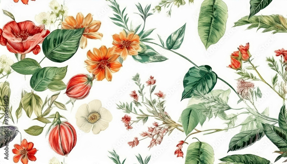 Fototapeta premium background with flowers