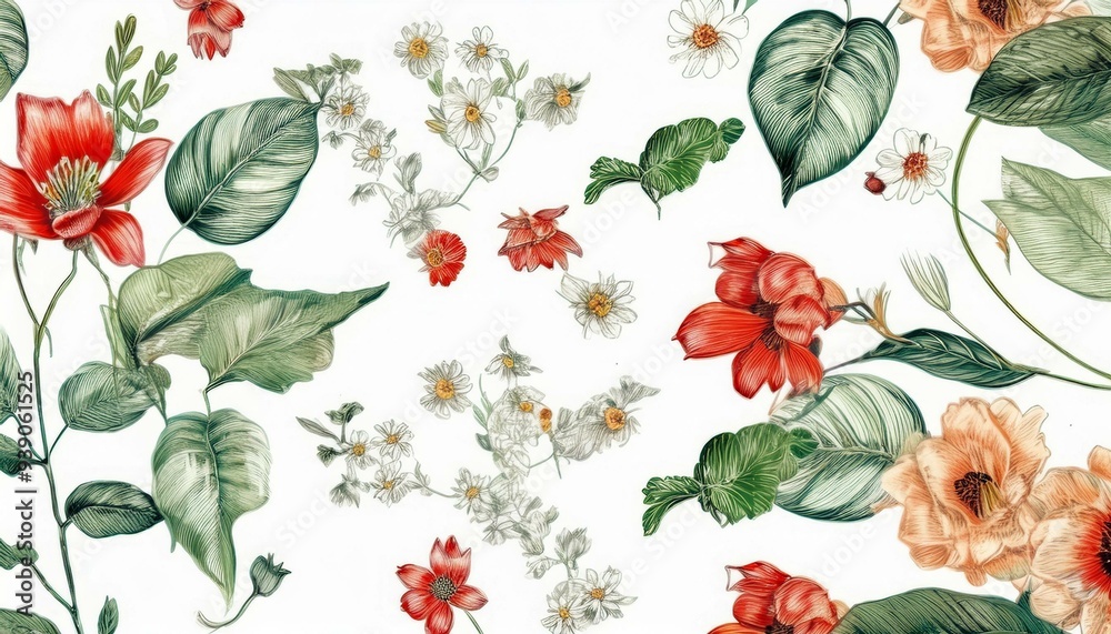 Fototapeta premium background with flowers