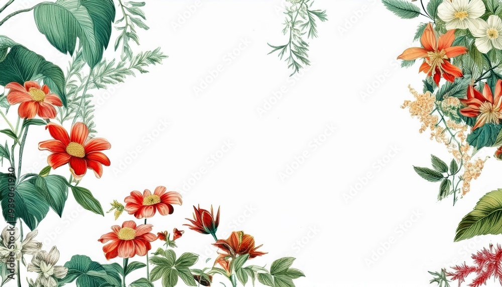 Naklejka premium seamless pattern with flowers
