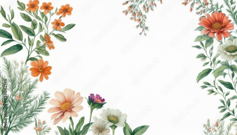 seamless pattern with flowers