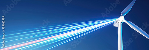 Eco-Friendly Energy: A wind turbine blade, being crafted using a state-of-the-art laser welding system.