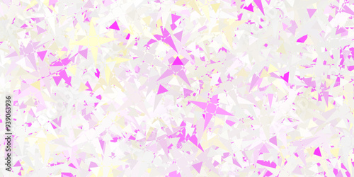 Light Pink, Yellow vector layout with triangle forms.