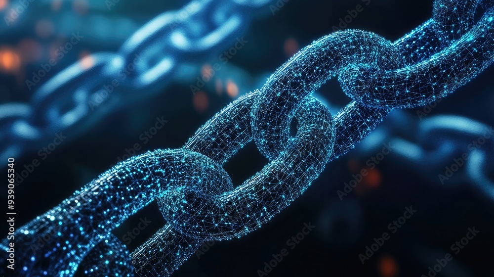 Digital blockchain network visualized as interconnected nodes, representing innovation in finance. Digital blockchain network visualized as interconnected nodes, representing innovation in finance.