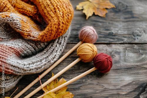 Cozy Autumn Knitting Supplies