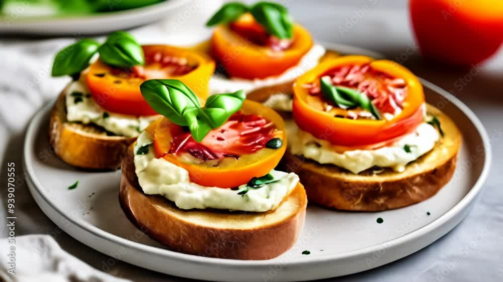Fresh and vibrant appetizer ready to be savored Fresh and vibrant appetizer ready to be savored