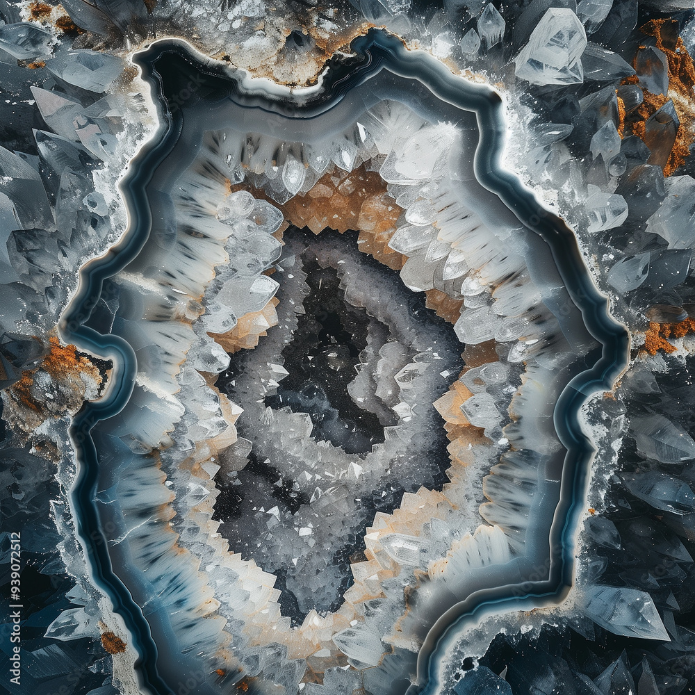Obraz premium Close-up of a Stunning Crystal Geode