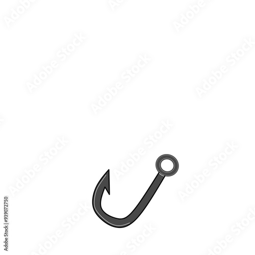 fishing hook isolated on white