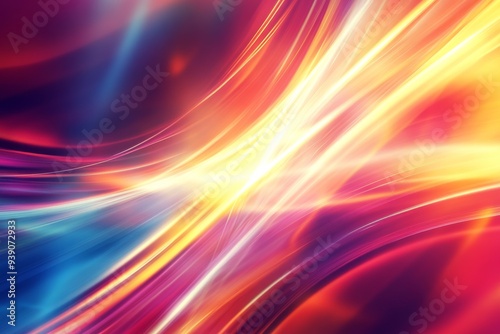 Abstract Vibrant Light Streaks with Dynamic and Energetic Colors